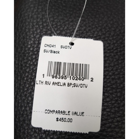 Coach Black Pebbled Leather Studded Drawstring Crossbody Backpack Bag - NWT $450 - Picture 11 of 16